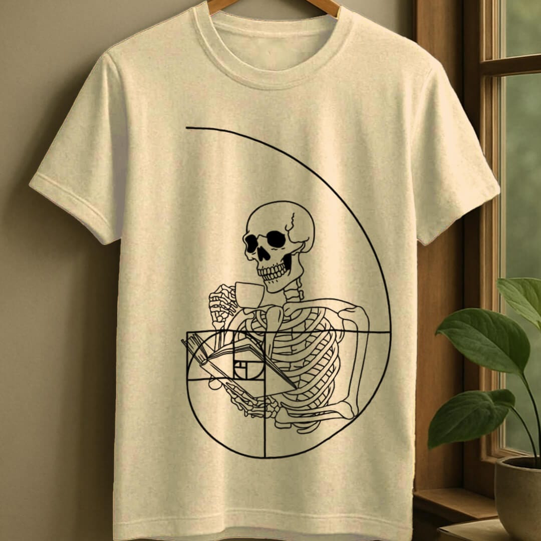 Natural / S Golden reading ratio t-shirt