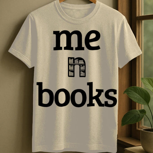 Natural / S Me and books t-shirt