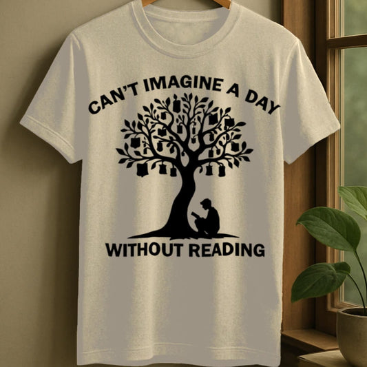 Natural / S No day without reading t-shirt