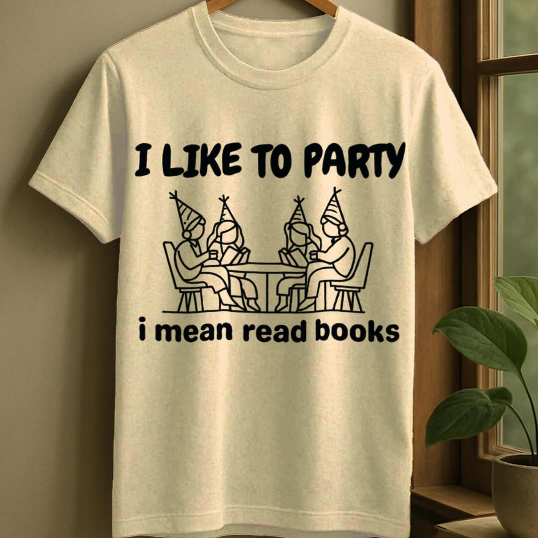 Natural / S Party of booklovers t-shirt