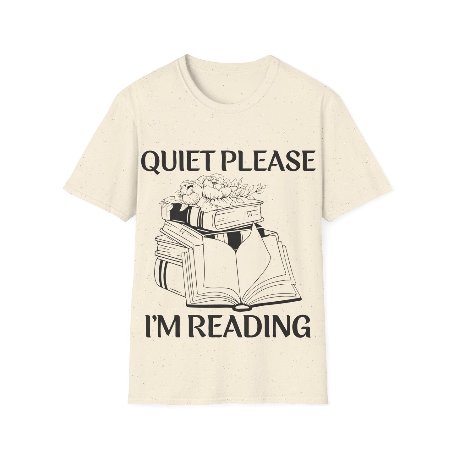 Natural / S Quiet please t-shirt