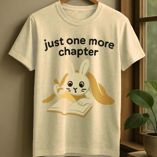 Natural / S Rabbit late night reading t-shirt