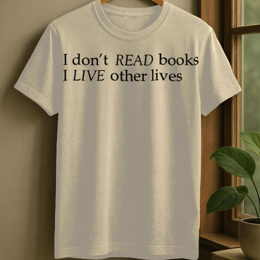 Natural / S Read and live t-shirt
