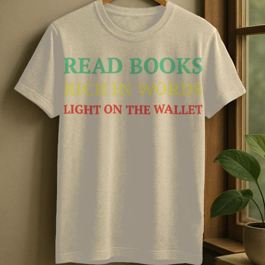 Natural / S Read books t-shirt