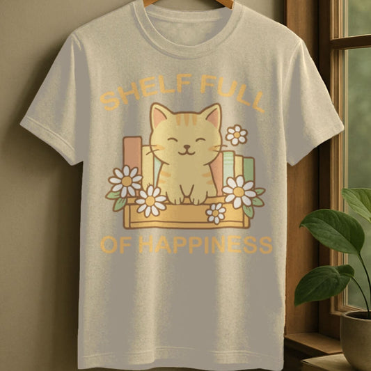 Natural / S Shelf full of happiness t-shirt