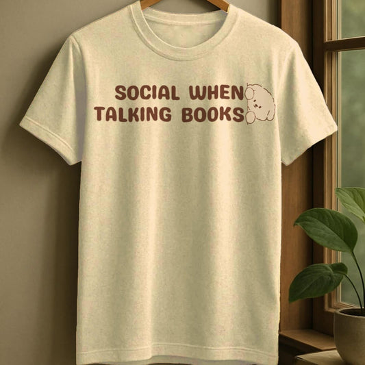 Natural / S Social when books t-shirt
