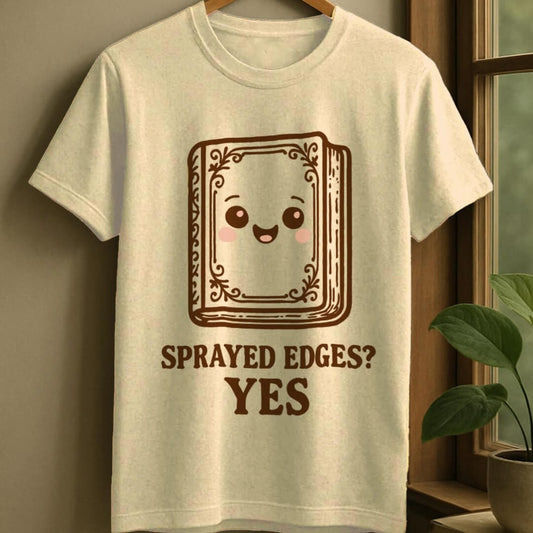 Natural / S Sprayed edge t-shirt