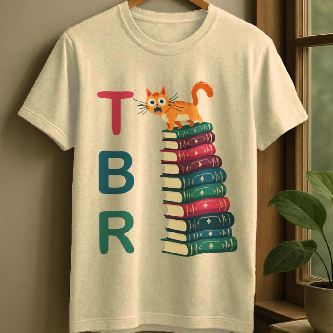 Natural / S To be read list t-shirt