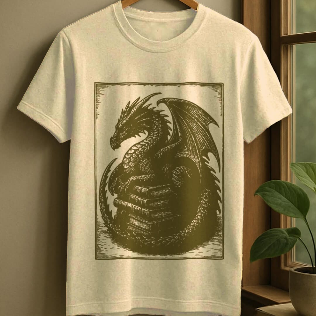 Natural / S Vintage dragon t-shirt