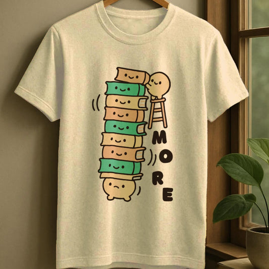 Natural / S Want more books t-shirt