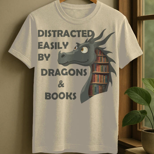 Natural / S Whimsical dragon t-shirt