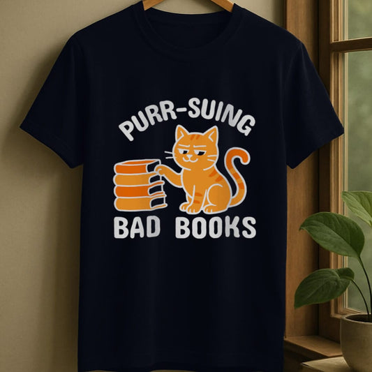 Navy / S Bad books t-shirt