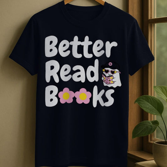 Navy / S Better read books t-shirt