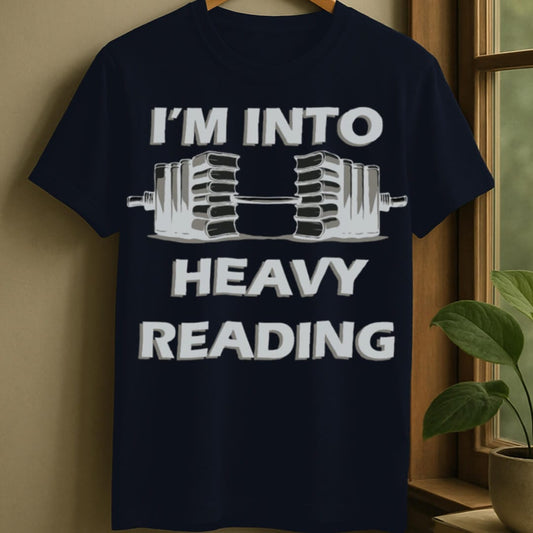 Navy / S Book barbell t-shirt