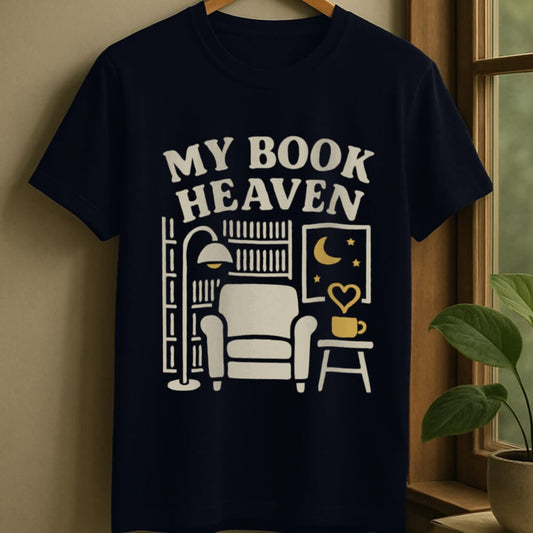 Navy / S Book heaven t-shirt