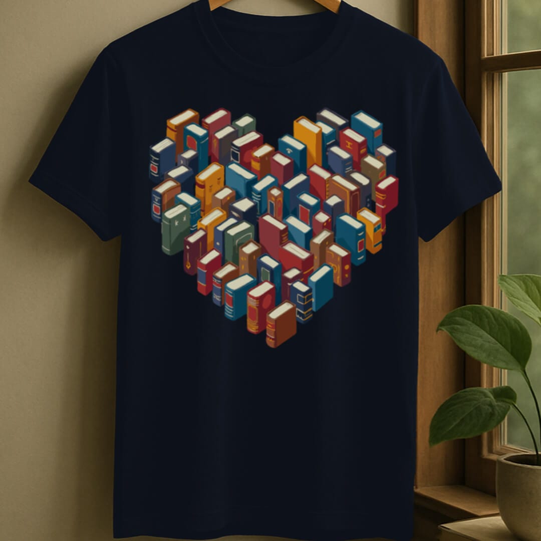 Navy / S Book love t-shirt