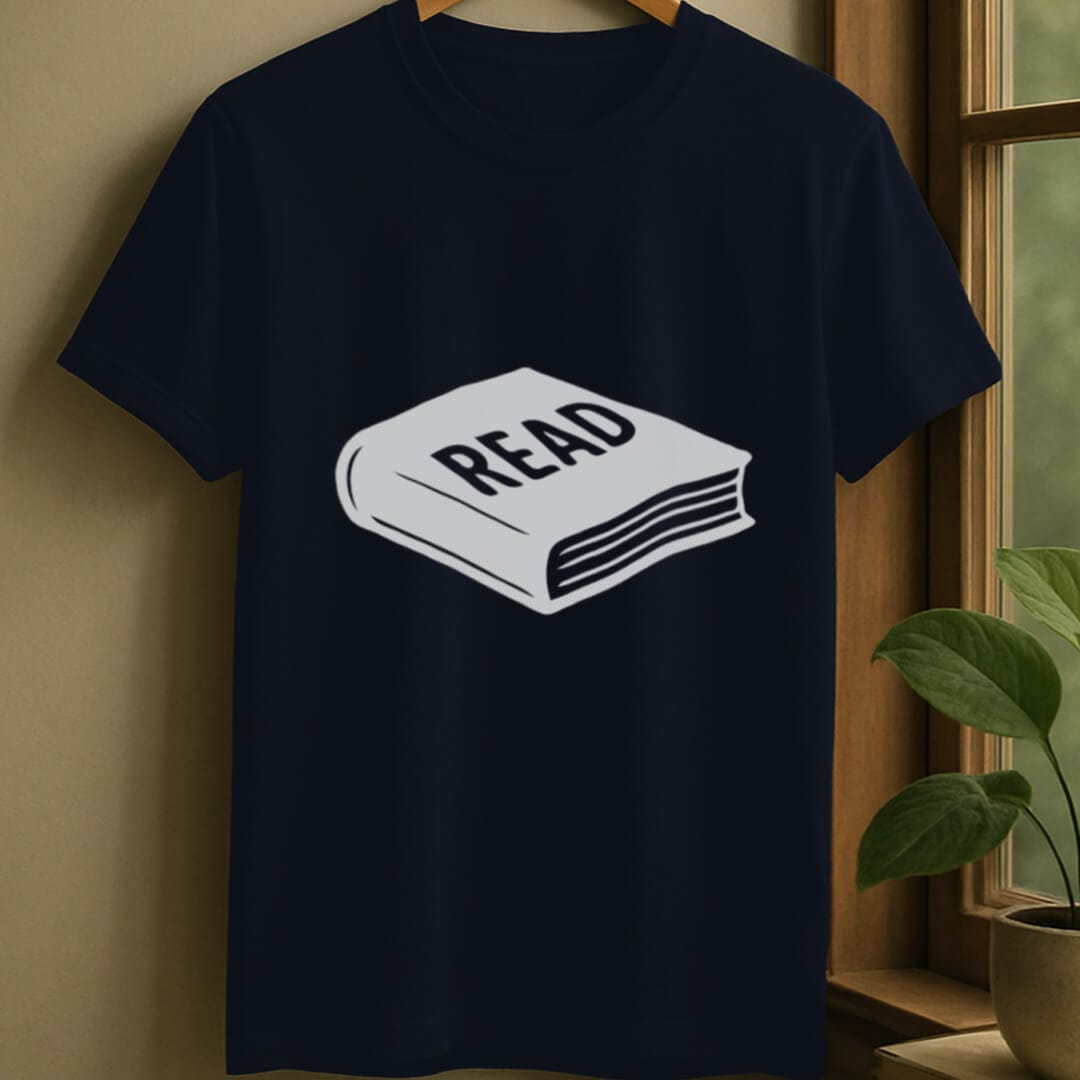 Navy / S Book shadow t-shirt