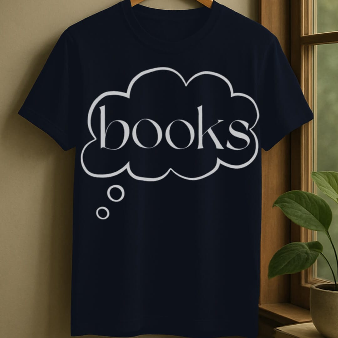 Navy / S Book thought t-shirt