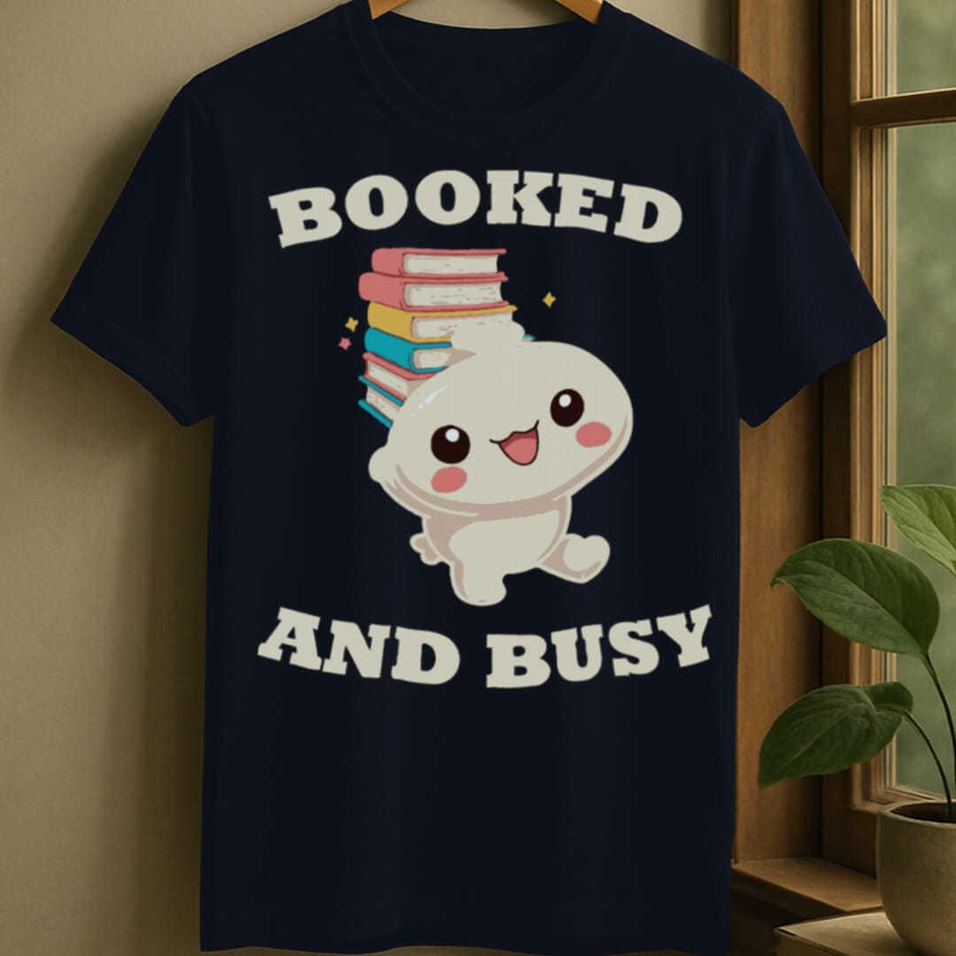 Navy / S Booked and busy t-shirt