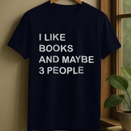 Navy / S Books and maybe people t-shirt
