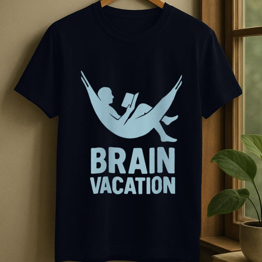 Navy / S Brain vacation t-shirt
