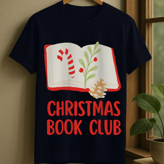 Navy / S Christmas bookclub t-shirt