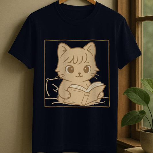 Navy / S Cozy reader t-shirt