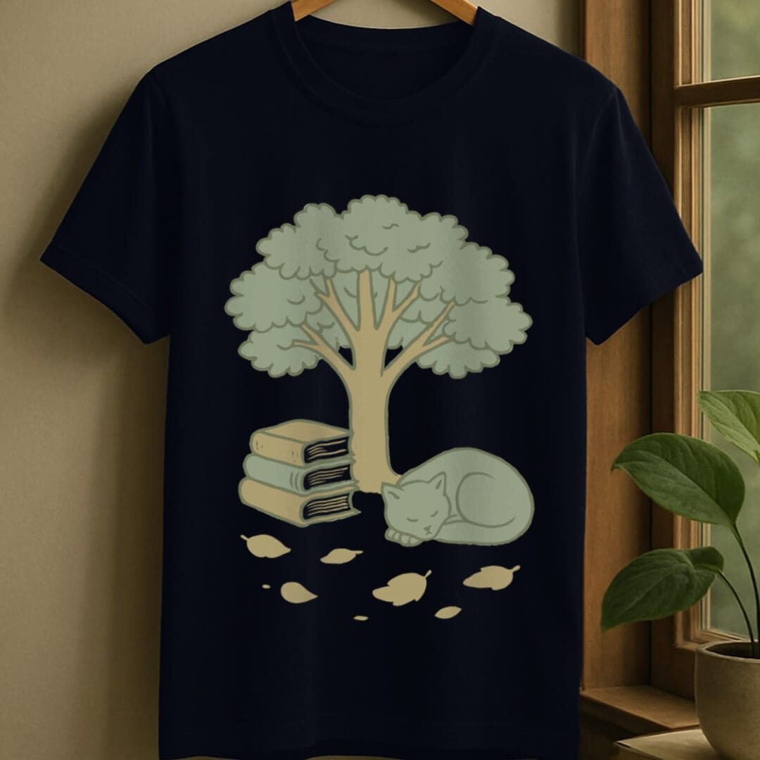 Navy / S Cozy reading t-shirt
