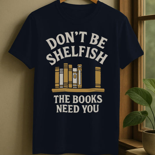 Navy / S Don't be shelfish t-shirt