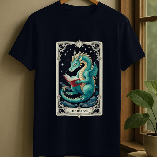 Navy / S Dragon tarot card t-shirt