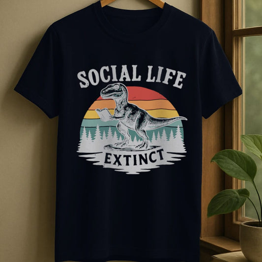 Navy / S Extinct social life t-shirt