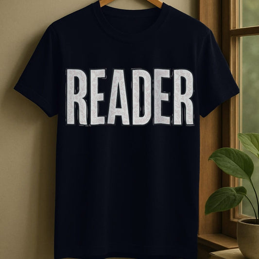Navy / S Floral reader t-shirt