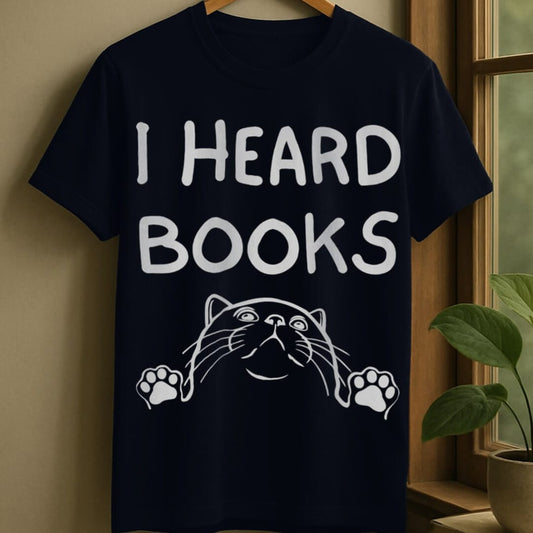 Navy / S I heard books t-shirt