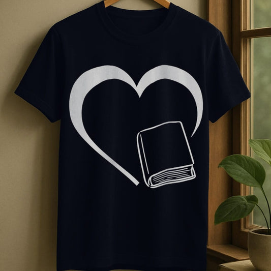 Navy / S Love books t-shirt