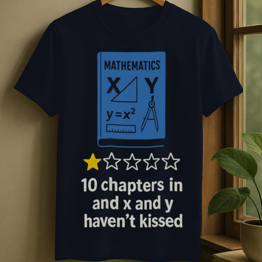 Navy / S Mathemathics textbook romance rating t-shirt