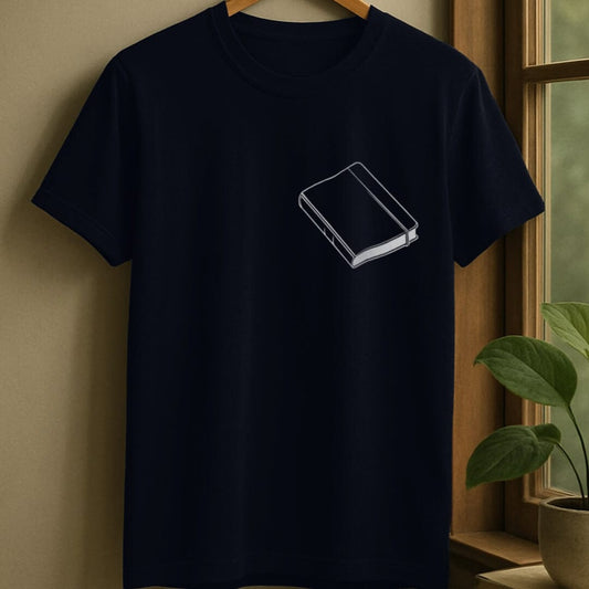 Navy / S Minimalistic book t-shirt