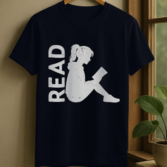 Navy / S Read silhouette t-shirt