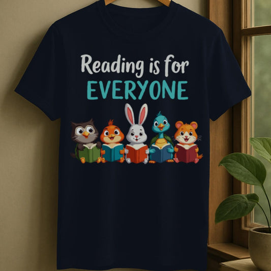 Navy / S Reading fun t-shirt