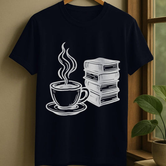 Navy / S Tea and books t-shirt
