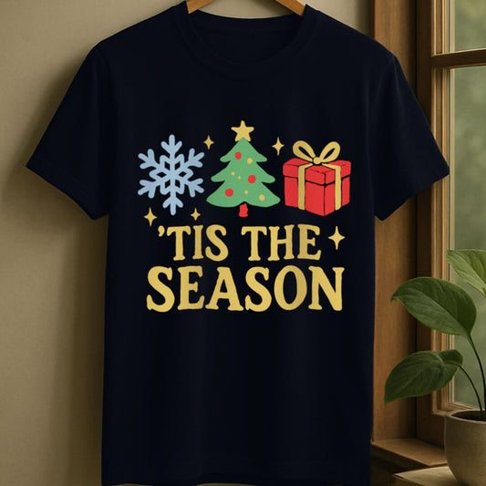 Navy / S Tis the season t-shirt