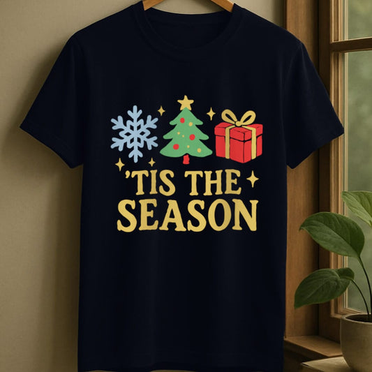 Navy / S Tis the season t-shirt