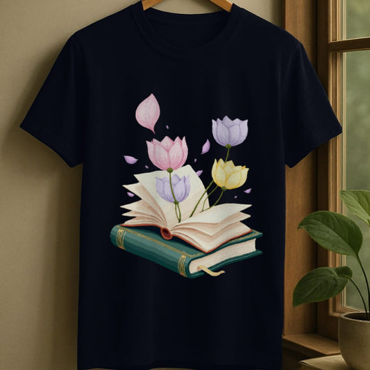 Navy / S Vintage book t-shirt
