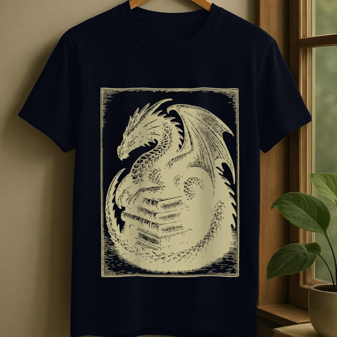 Navy / S Vintage dragon t-shirt