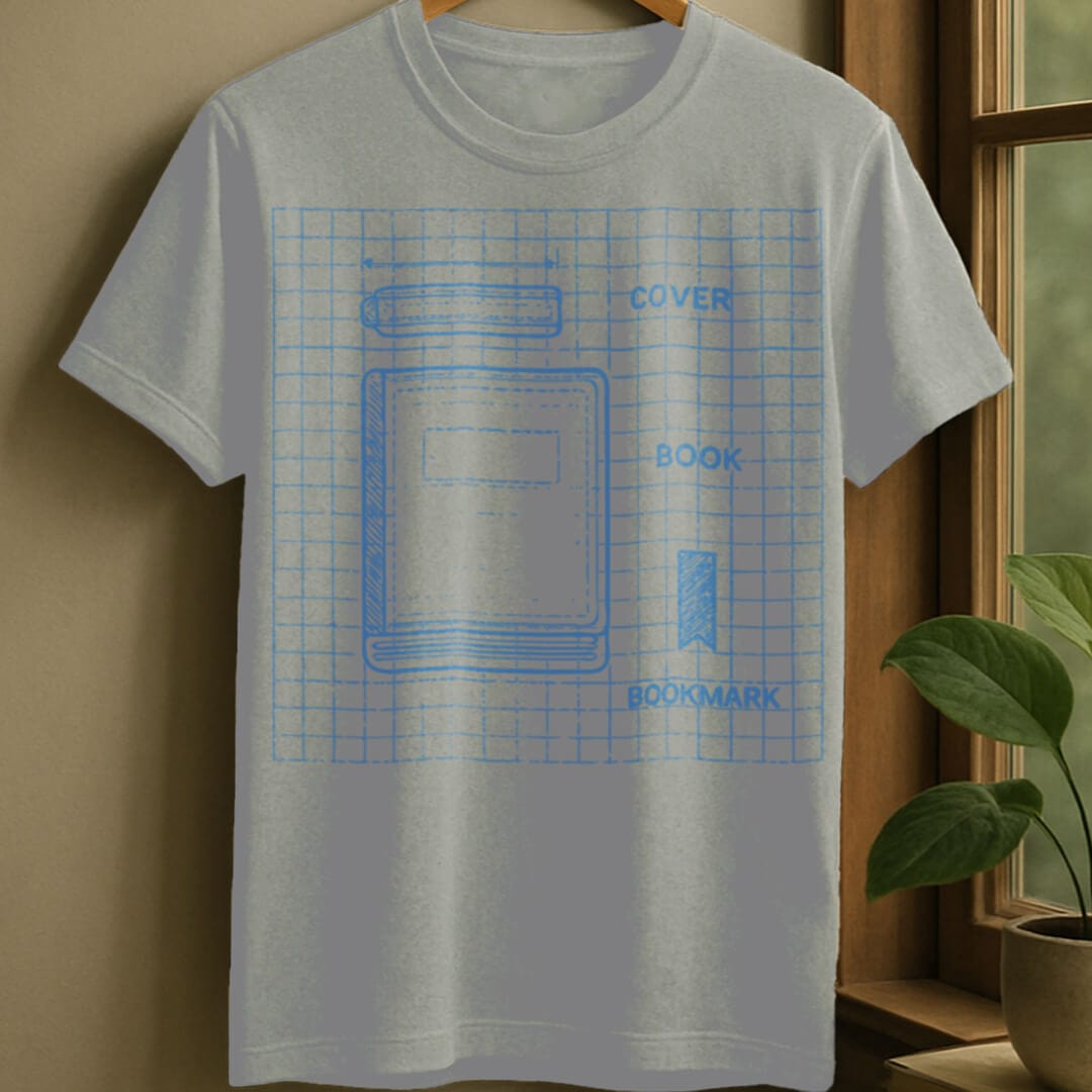 Sport Grey / S Book blueprint t-shirt