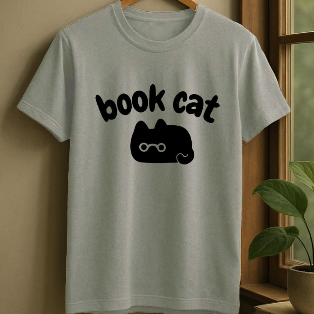 Sport Grey / S Book cat t-shirt