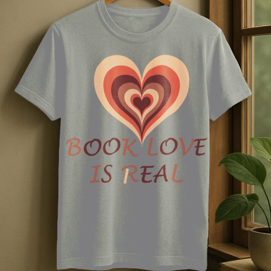 Sport Grey / S Book love is real t-shirt