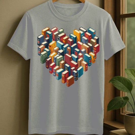 Sport Grey / S Book love t-shirt
