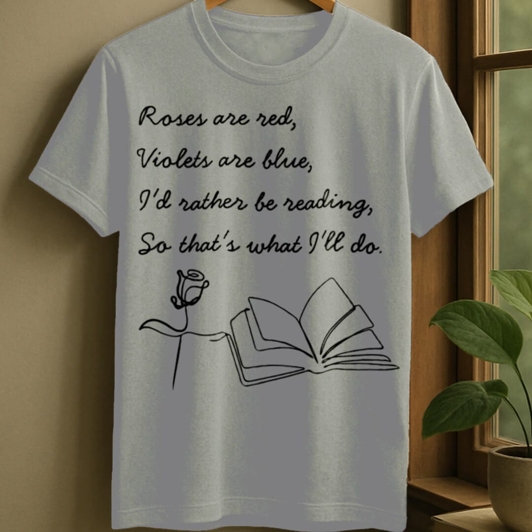 Sport Grey / S Book poem t-shirt