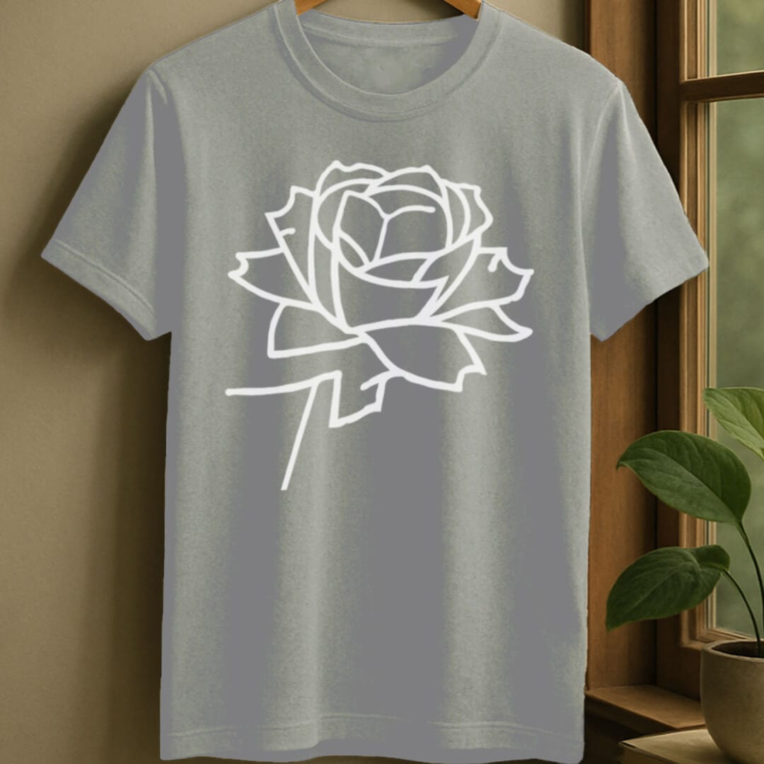 Sport Grey / S Book rose t-shirt