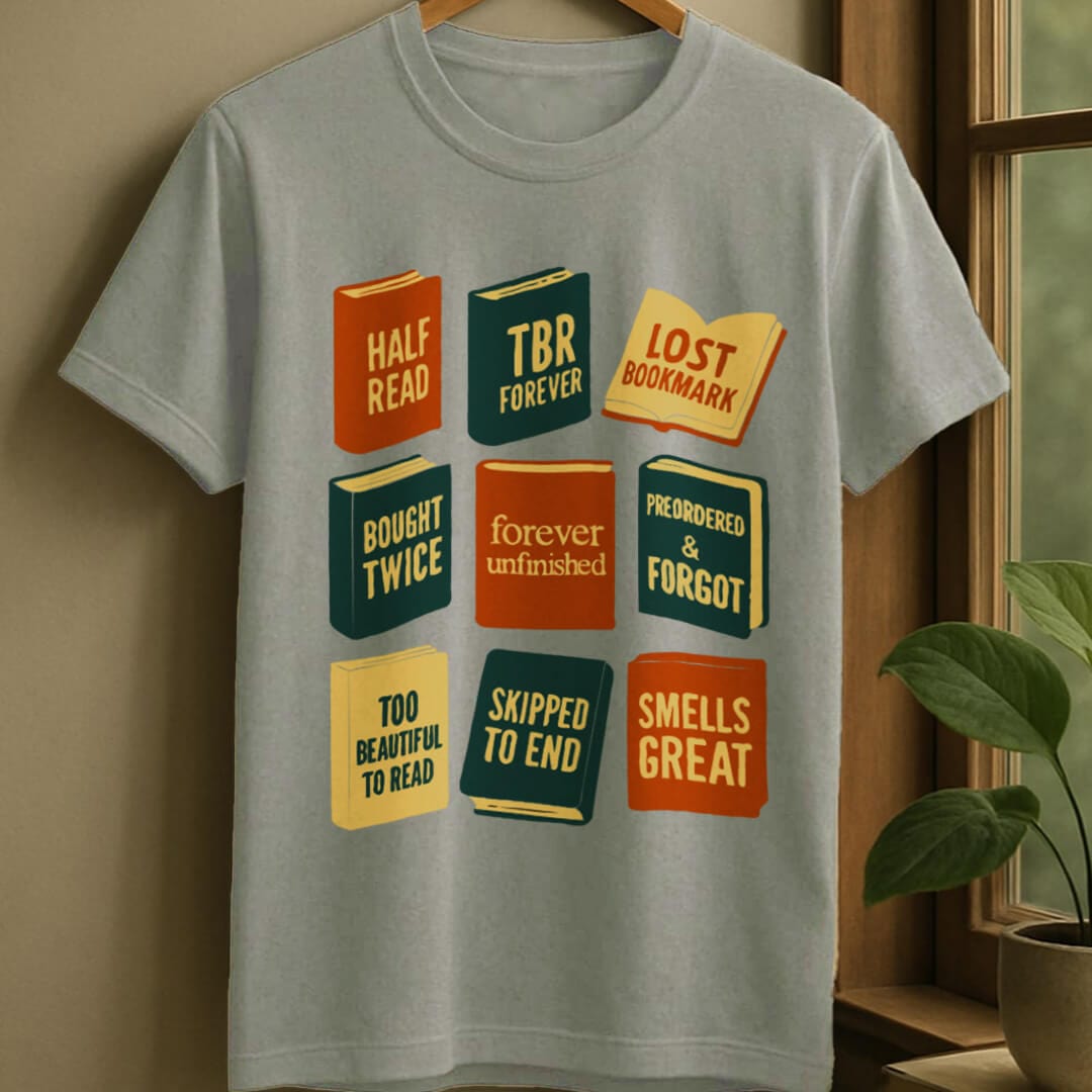Sport Grey / S Bookish chaos t-shirt